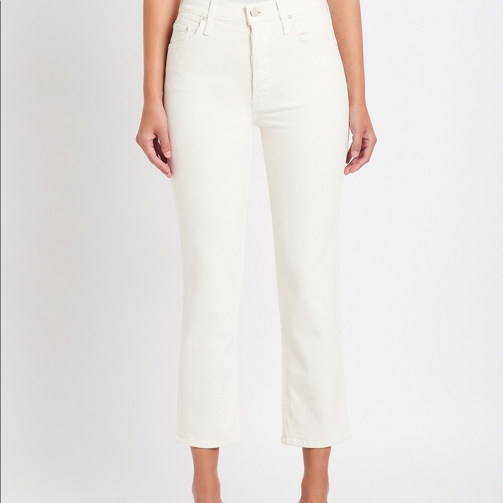 Mother Tomcat White Jeans